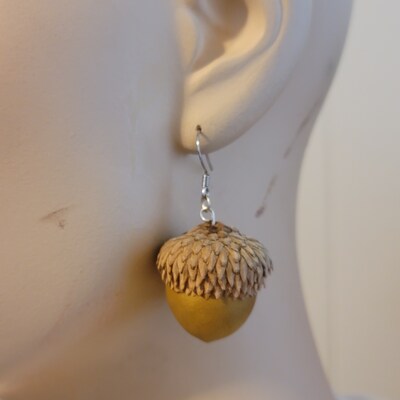 Handmade Acorn Earrings - image2